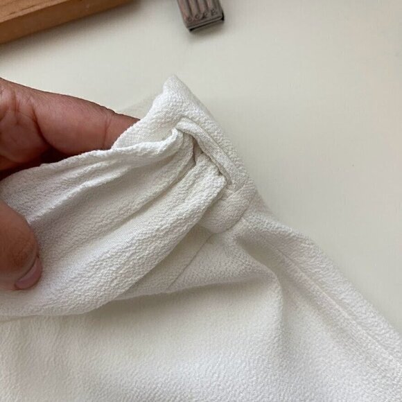 IRO White Nicole Wrap Whimsical Lace Trim Preppy Mini Skirt Size 2 XS - Picture 6 of 12